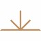 Ekena Millwork Saratoga Timber Gable Bracket, Western Red Cedar, 96"W x 48"H x 3 1/2"D x 3 1/2"F, 12/12 Pitch GBW096X48X0404SAR00SWR - alternate 1